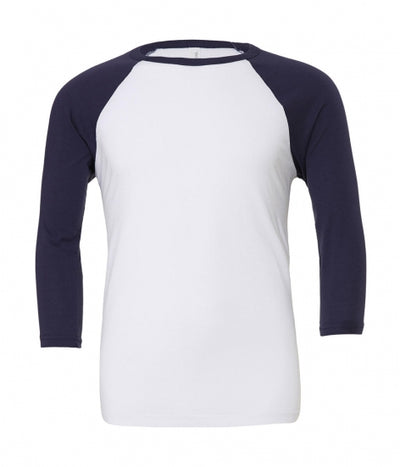 Bella+Canvas Unisex 3/4 Sleeve Baseball tee t-paita