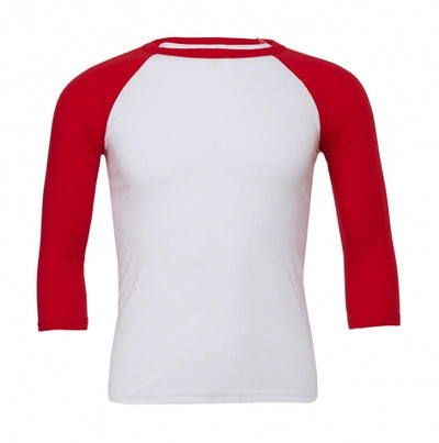 Bella+Canvas Unisex 3/4 Sleeve Baseball tee t-paita