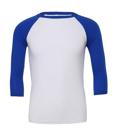 Bella+Canvas Unisex 3/4 Sleeve Baseball tee t-paita