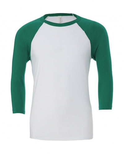 Bella+Canvas Unisex 3/4 Sleeve Baseball tee t-paita