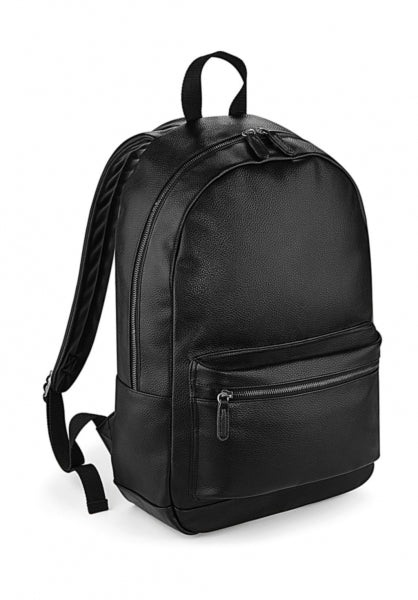 Bagbase Faux Leather Fashion Backpack reppu 18l